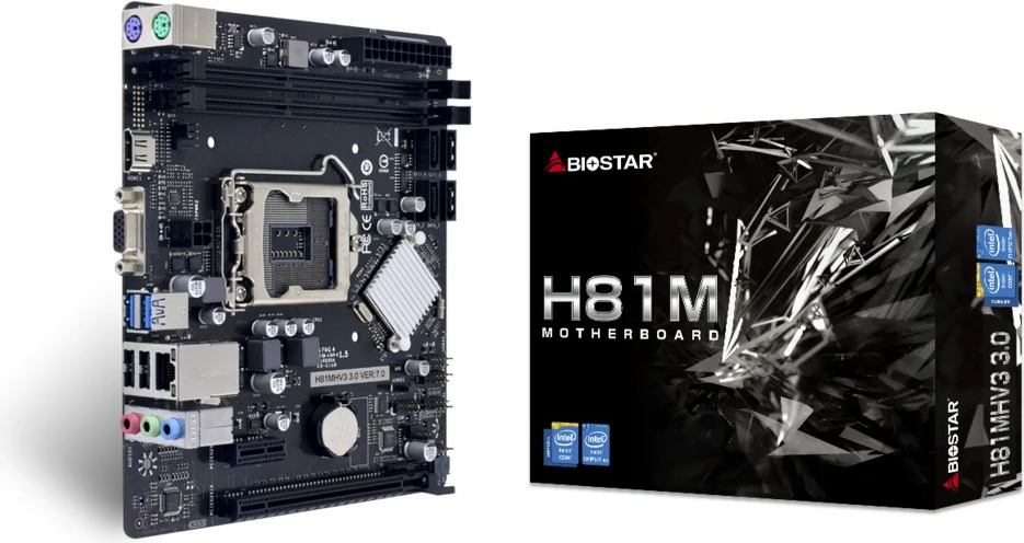 Pllakë amë Biostar H81MHV3 3.0, Intel, LGA 1150, micro ATX