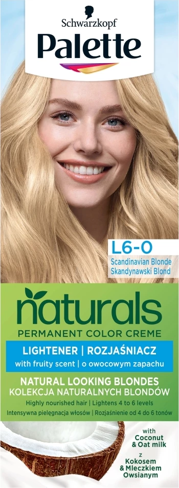 Ngjyrë për flokë për femra Palette Permanent Naturals Color Creme L6-0 Skandinavian Blonde