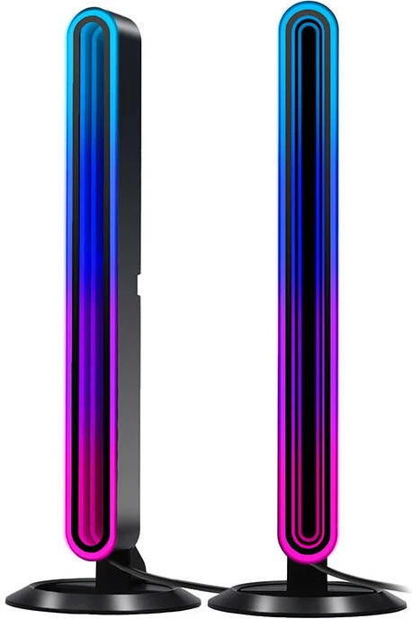 Llampa tavoline LED RGB BlitzWolf BW-AL1, set prej 2 copë, me telekomandë dhe kontroll përmes aplikacionit, me USB