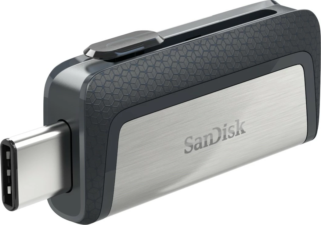 USB SanDisk Ultra Dual Drive, 64 GB, USB Type-A / USB Type-C, 3.2 Gen 1, Black, Silver