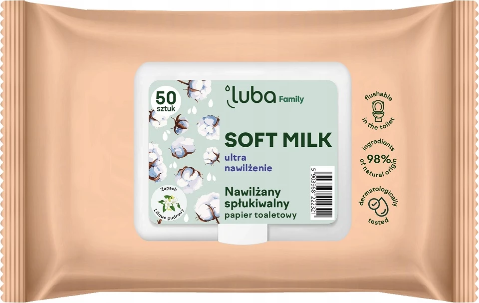 Letër higjienike e lagur Luba Family Soft Milk 50 copë