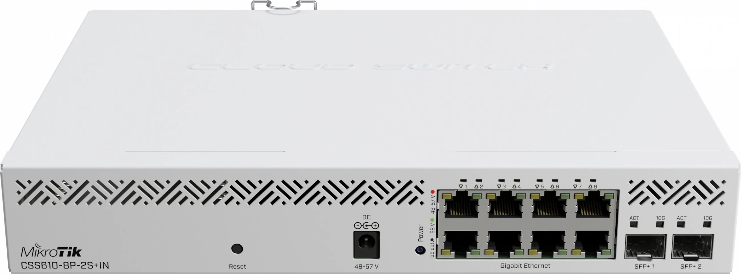 Switch MikroTik CSS610-8P-2S+IN, Managed, Gigabit Ethernet, PoE, Montim në rack