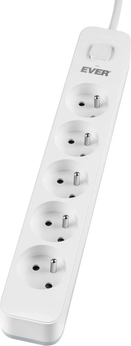 Prizë mbrojtëse EVER PROTECT 5PL, 5 dalje, 3m, e bardhë