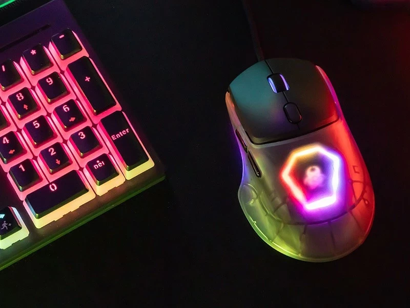 Maus Tracer GameZone NEON USB, RGB, 12400 dpi, i zi