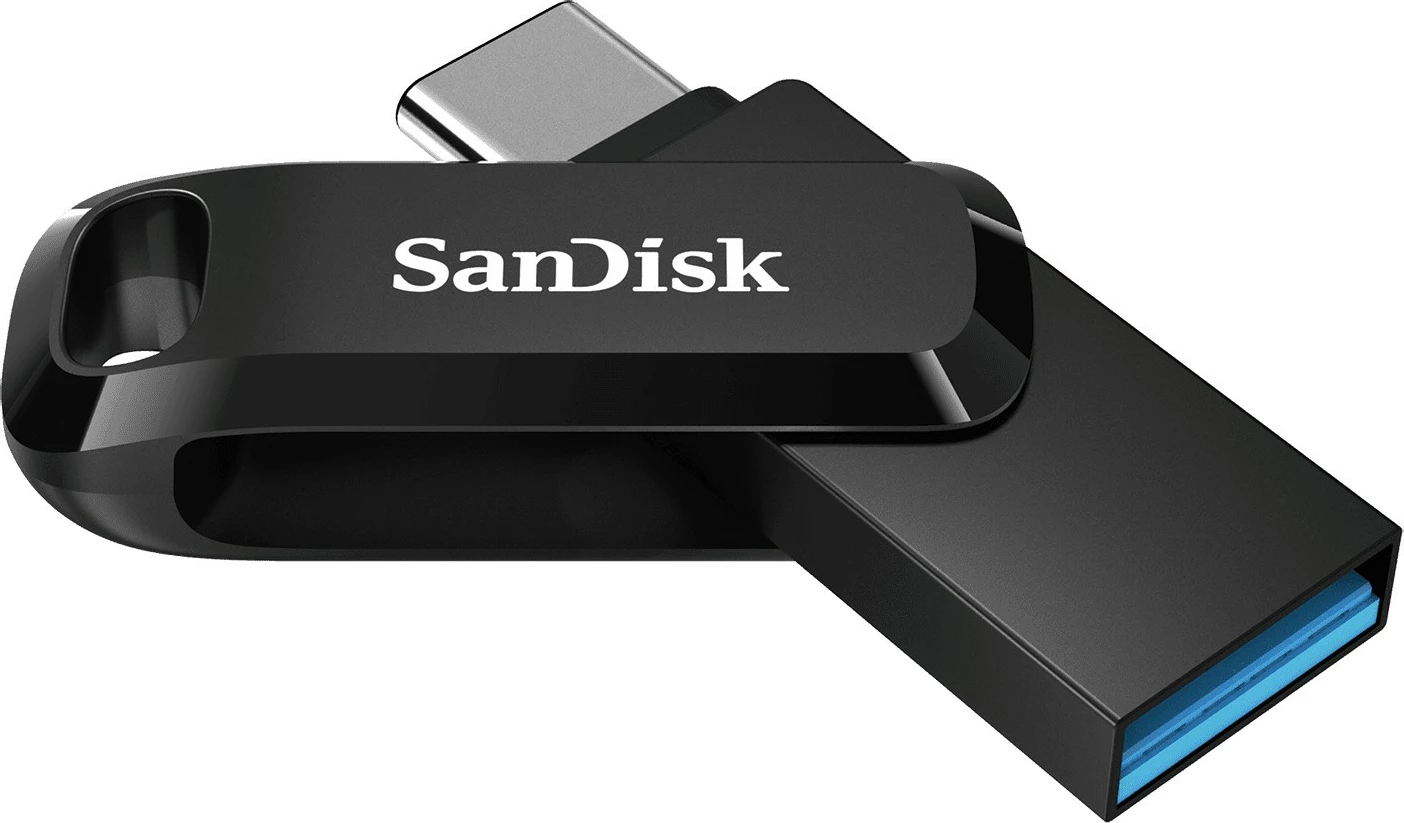 USB SanDisk Ultra Dual Drive Go, 512 GB, USB Type-A / USB Type-C, 3.2 Gen 1, 150 MB/s, Swivel, Black