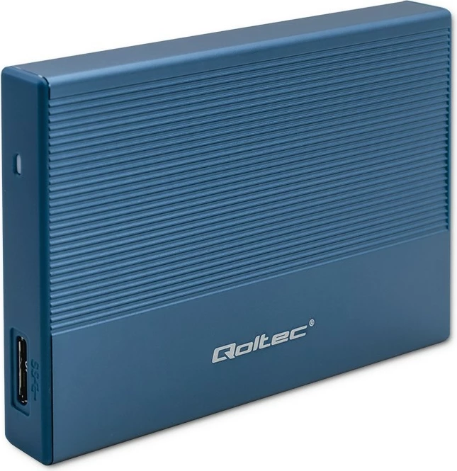 Kasë Qoltec 52276 për SSD/HDD 2.5", USB 3.0, 2TB, Blu