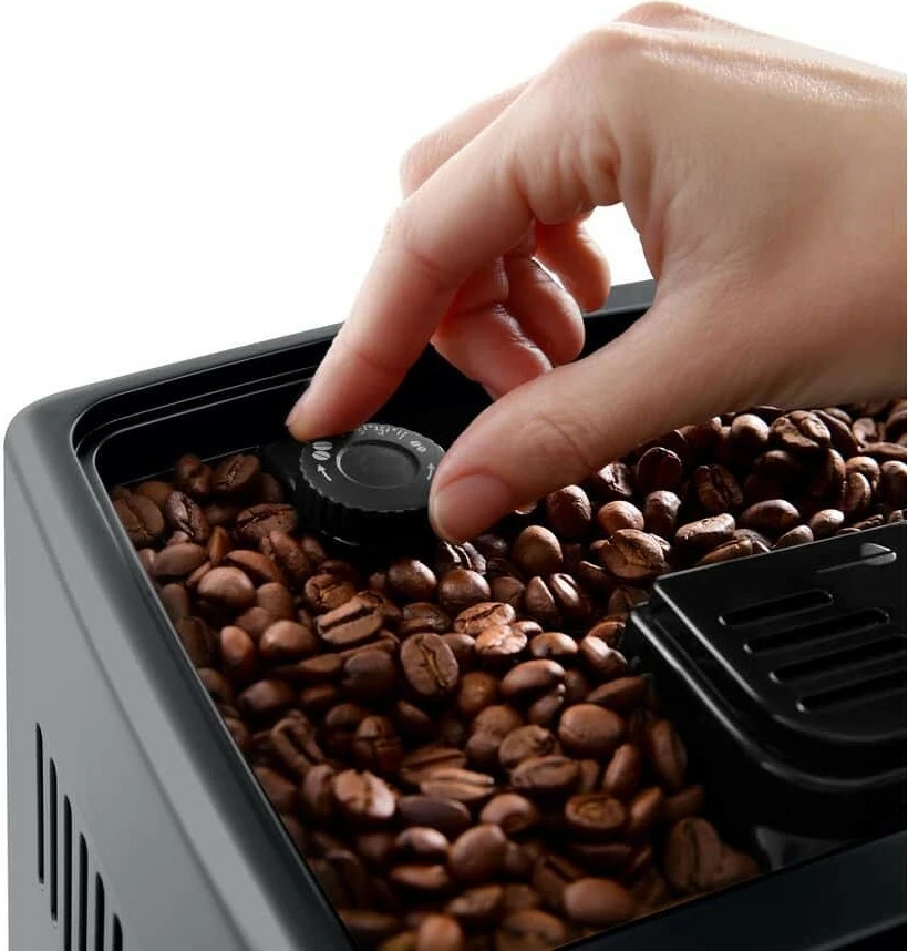 Aparat kafeje DeLonghi Dinamica ECAM 380.85.SB, automatik, 1.8L, ngjyrë e zezë/argjendtë