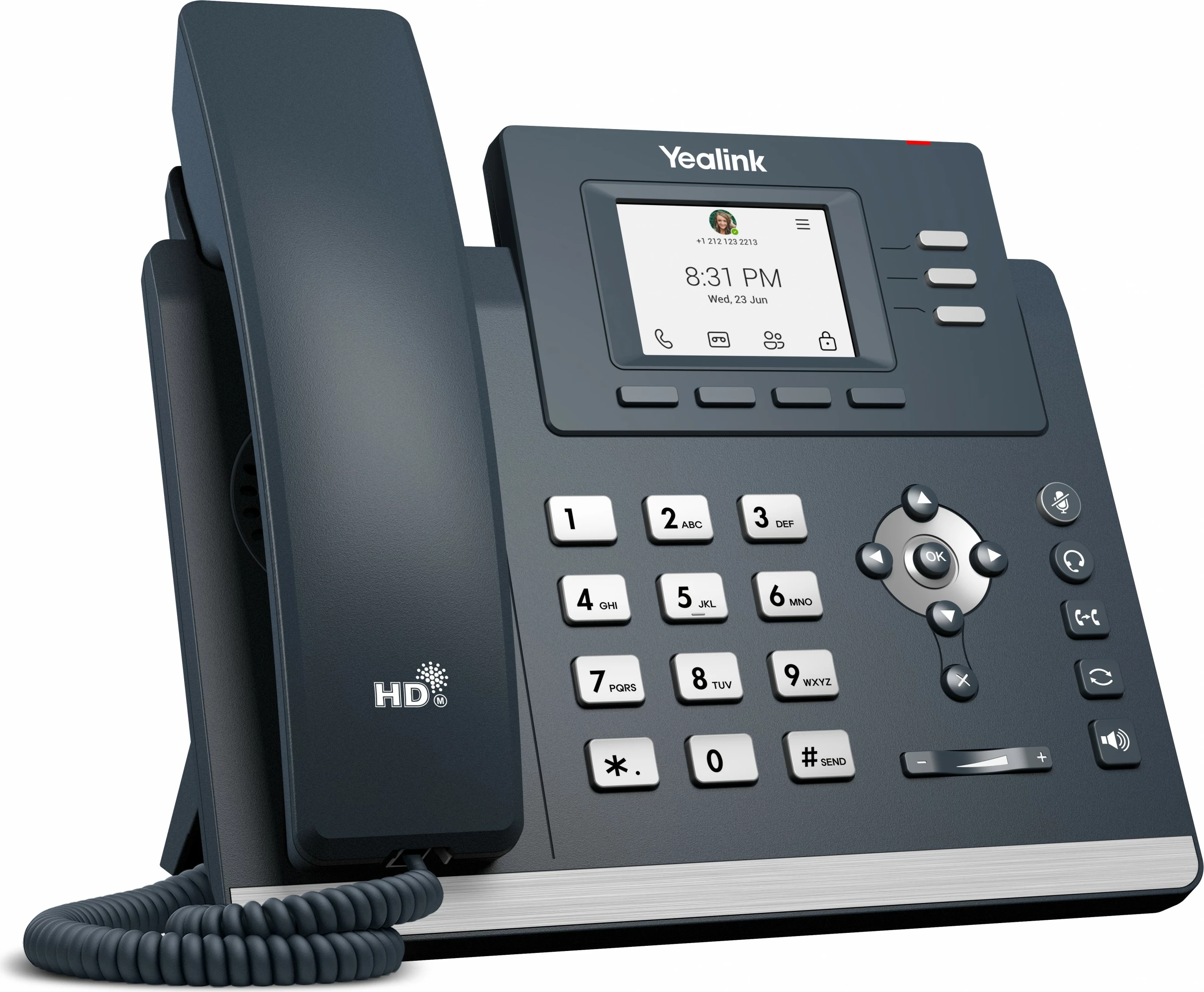 Telefon IP Yealink MP52 E2 Teams, Gri, Ekran 2.4", Handset me kabllo