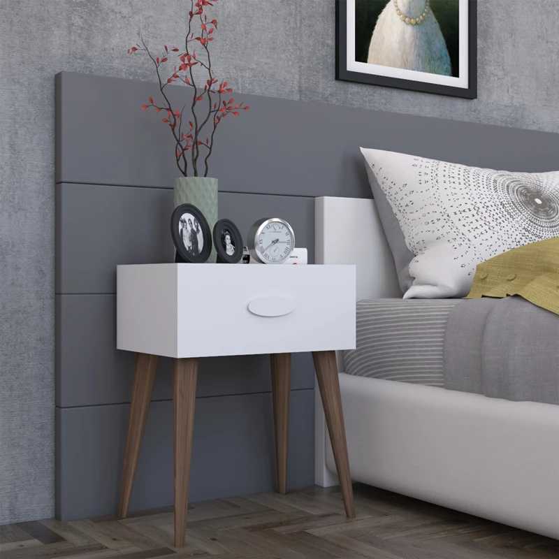 Komodin Laber melaminë e bardhë 45x30x57.5cm