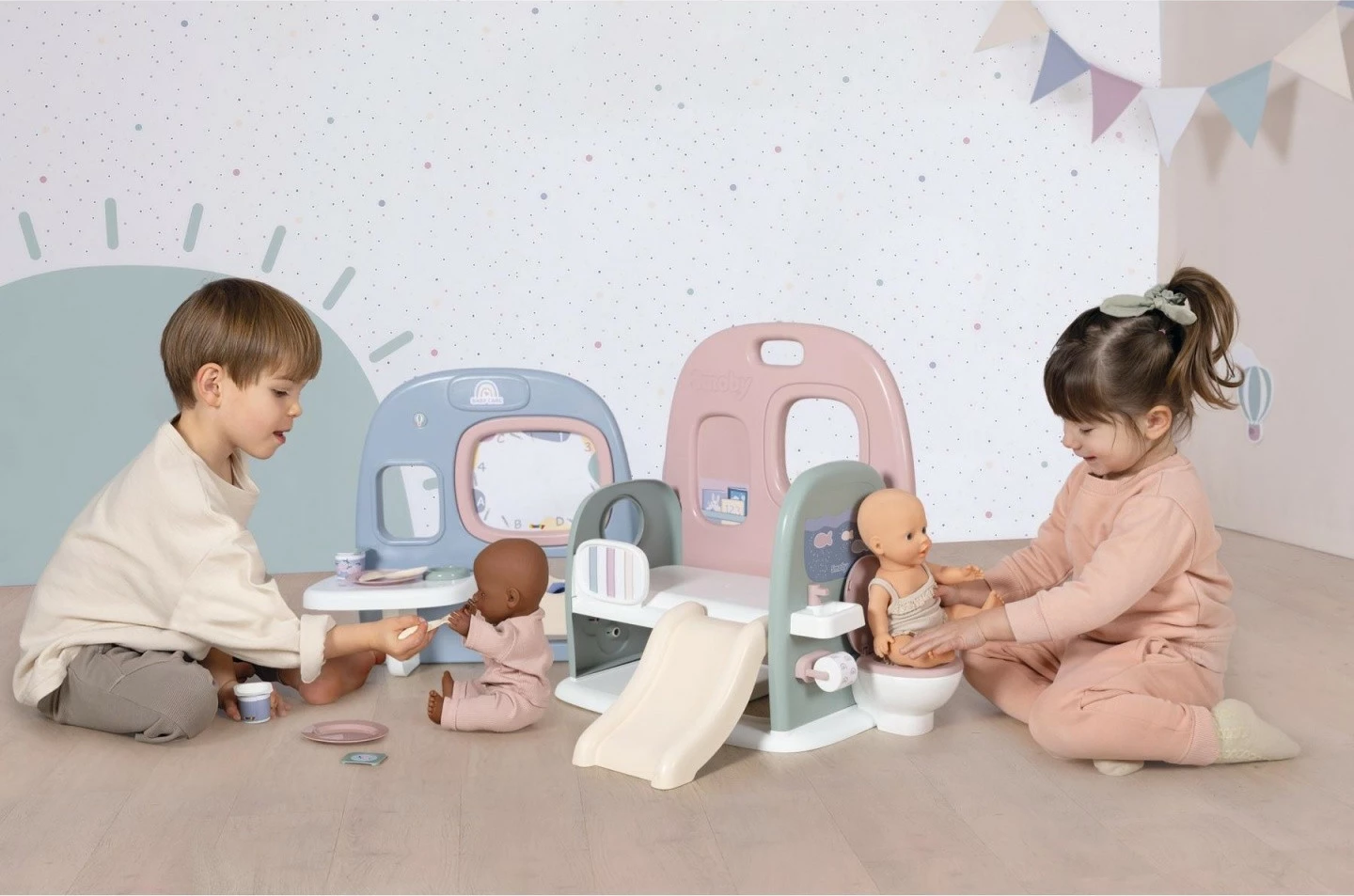 Kënd loje për kukulla Smoby Baby Nurse 7600240308, plastikë, shumëngjyrësh