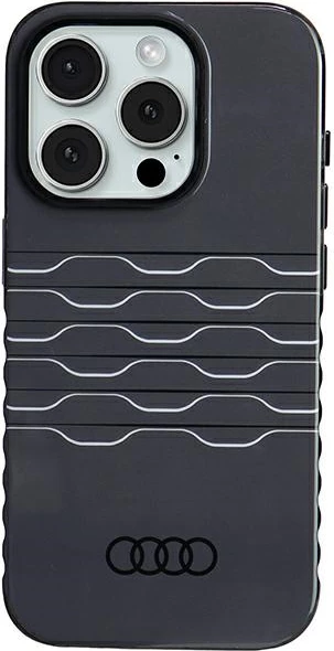 Mbështjellës Audi IML MagSafe për iPhone 15 Pro, i zi