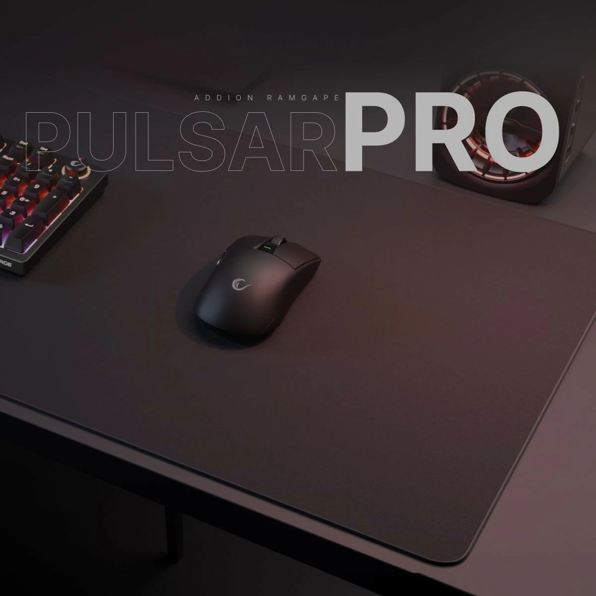 Mauspad Rampage Pulsar Pro L, 45x40cm, material jacquard, e zezë