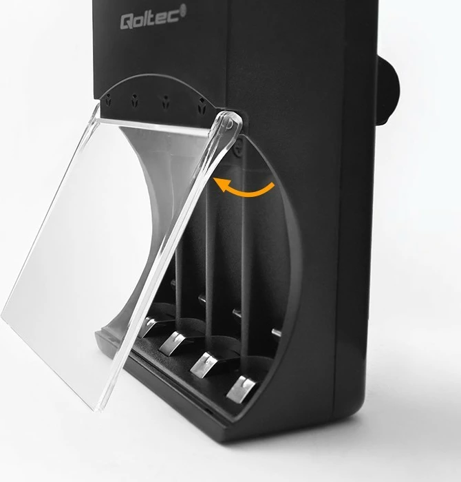 Karikues baterish Qoltec 50653, Ni-MH/Ni-Cd, AA/AAA, 300mA, i zi