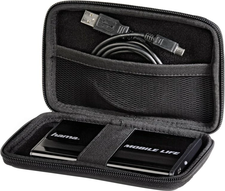 Mbështjellës Hama për hard disk të jashtëm 2.5", EVA, i zi