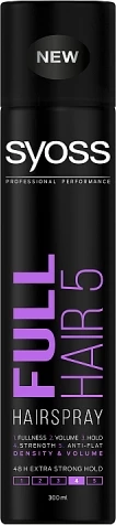 Llak për flokë Syoss Full Hair 5 Extra Strong për femra, 300ml