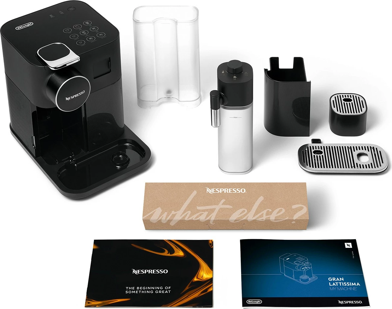 Aparat kafeje kapsula DeLonghi Nespresso Lattissima Gran EN 640.B, 1L, e zezë