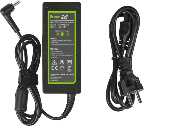 Kasë Green Cell PRO AD123P për Lenovo, 20V 3.25A 65W, e zezë