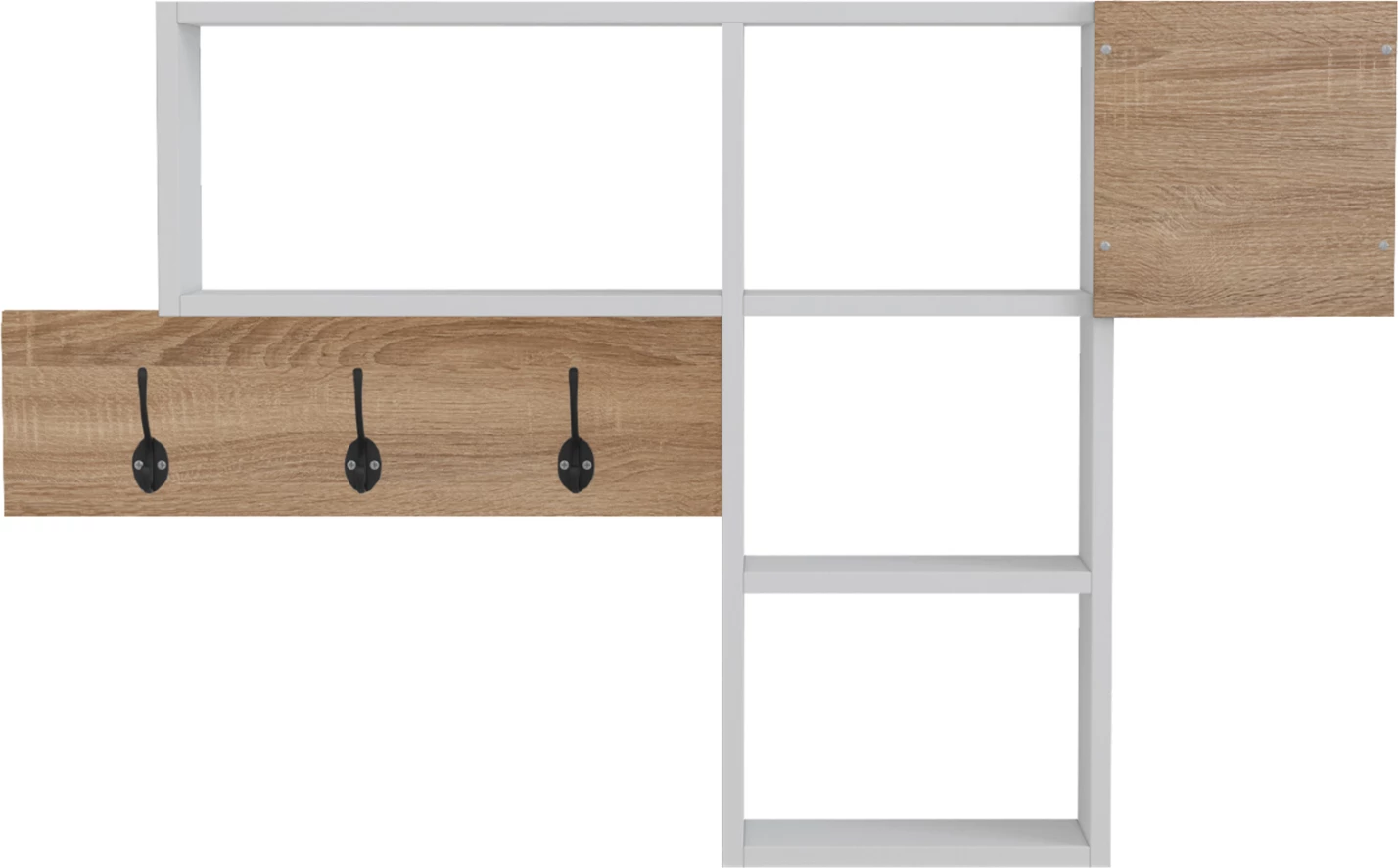 Varëse hyrëse me rafte HARLAN FH8973.12 melaminë në ngjyrë Sonama-Bardhë 99,5x15x61Hcm