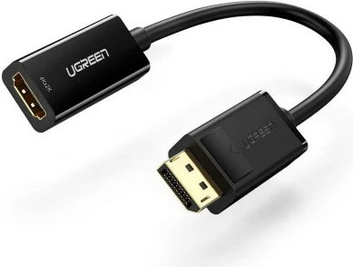 Adapter Ugreen DP në HDMI, 0.25m, i zi