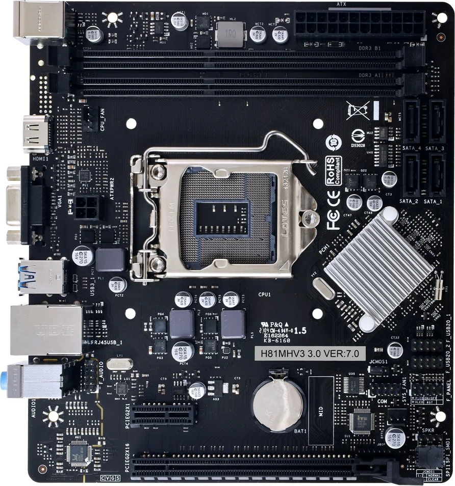 Pllakë amë Biostar H81MHV3 3.0, Intel, LGA 1150, micro ATX