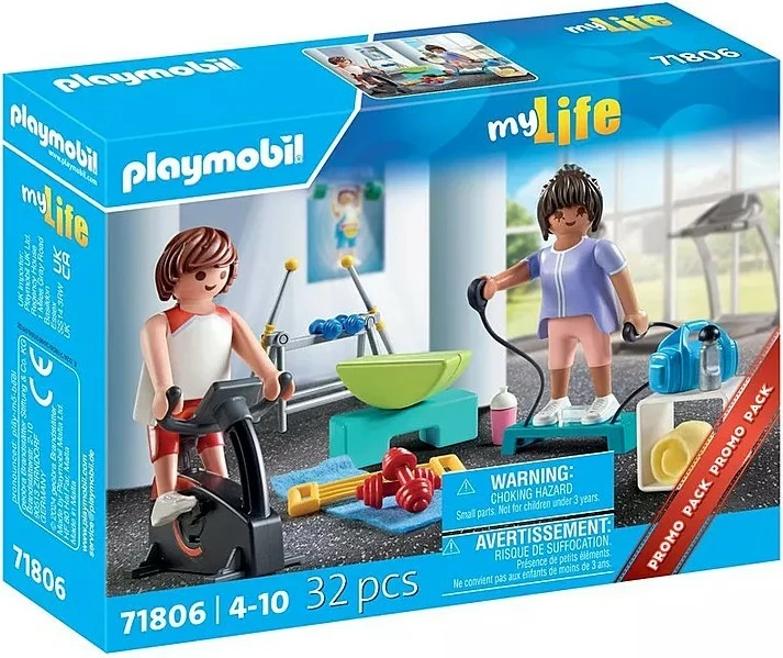 Set lodrash Playmobil My Life 71806 me figura dhe pajisje fitnesi, shumëngjyrëshe