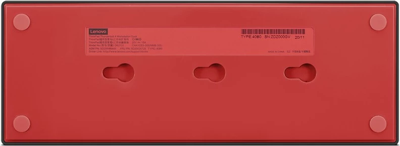 Docking station Lenovo ThinkPad Thunderbolt 4, Wired, 230 W, 40 Gbit/s, Black, Red
