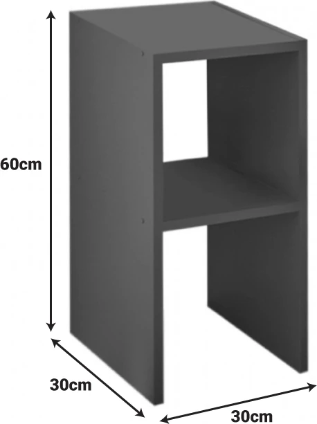 Komodinë anës krevati Deseo, ngjyrë lisi, 30x30x60cm