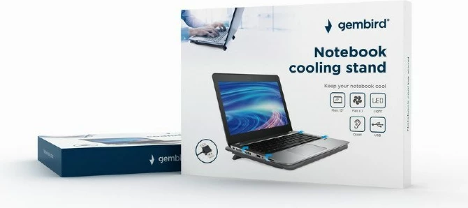 Ftohës për laptop Gembird  NBS-1F15-04, 15cm,  i zi 