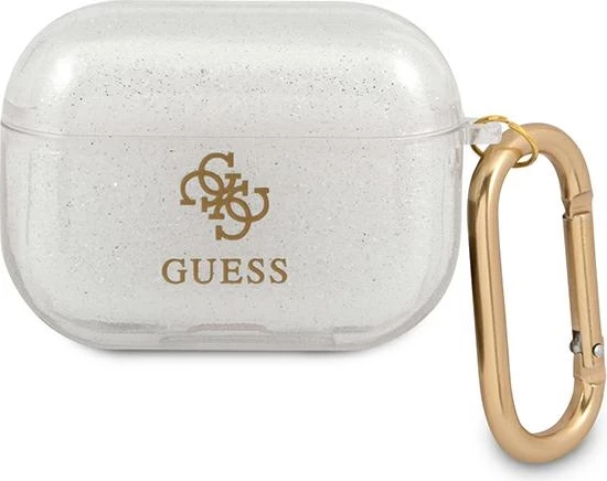 Mbështjellës Guess GUAPUCG4GT për AirPods Pro, Transparent Glitter