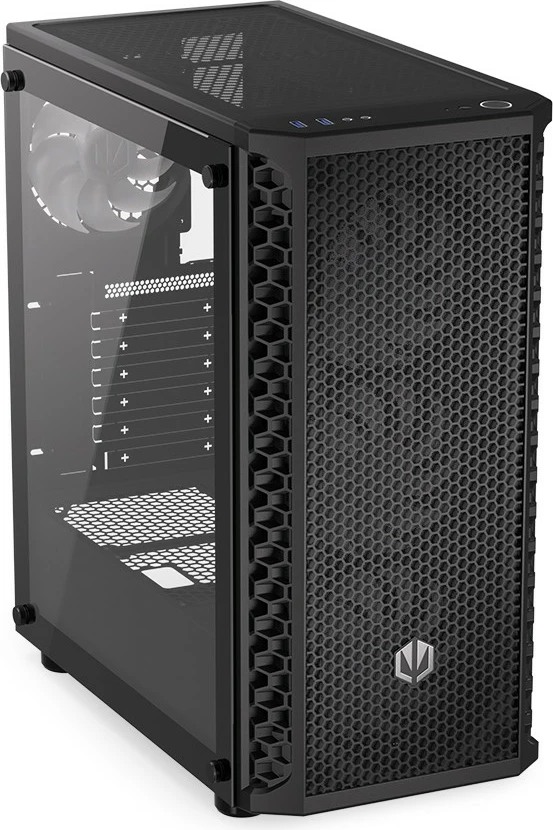 Kasë Endorfy Signum 300 ARGB, Midi Tower, xham i fortë, 4 ventilatorë ARGB, e zezë