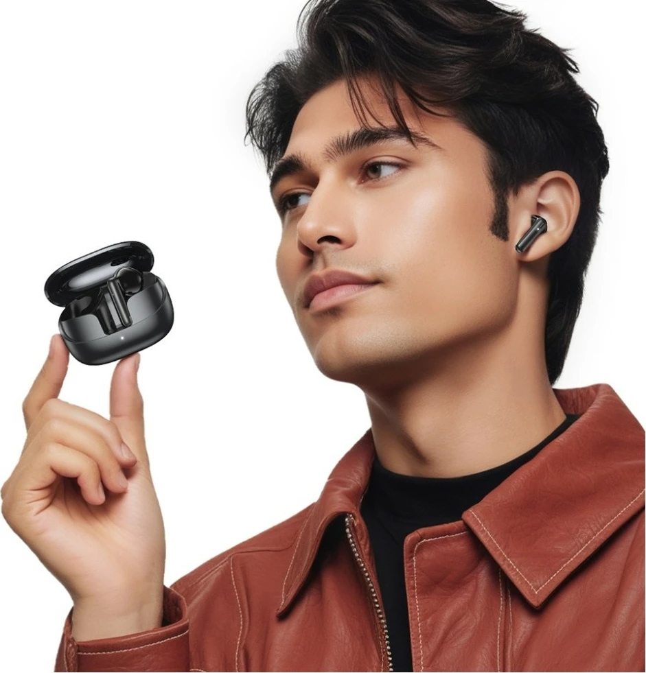 Kufje Bluetooth TWS USAMS IF27, ANC, Bluetooth 5.3, deri 20h me kuti, USB-C, ngjyrë e zezë