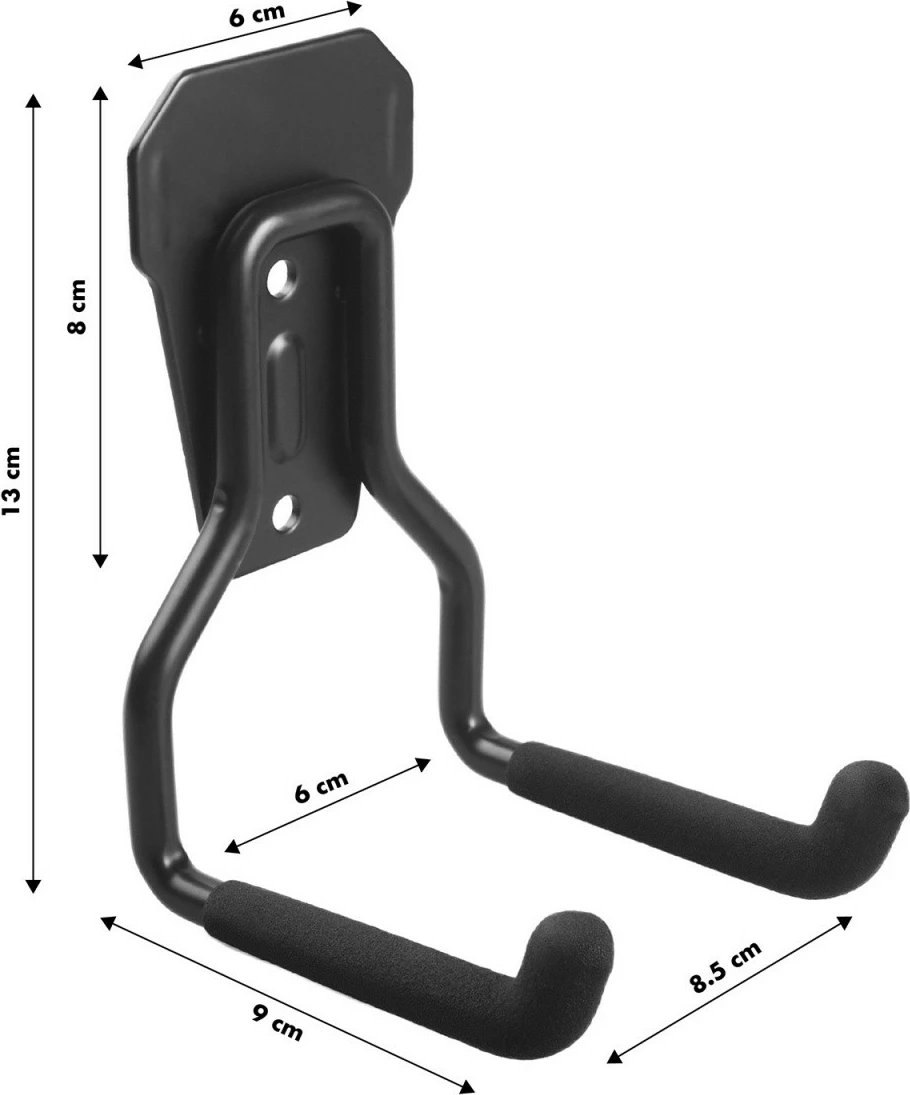 Mbajtëse muri Maclean MC-439 për garazh, çelik, 35 kg, e zezë