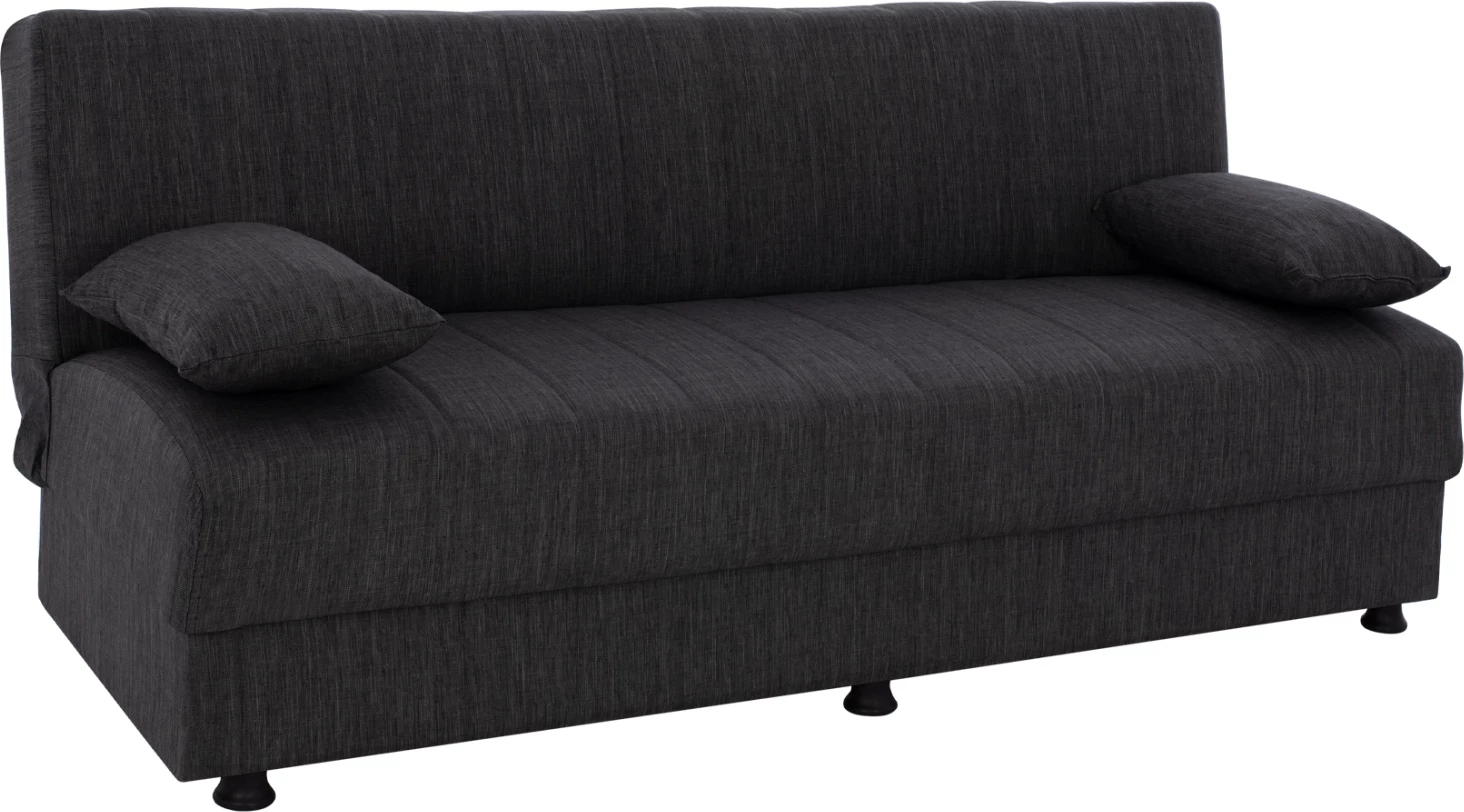 Sofa shtrat tre vendesh, ngjyrë gri, këmbë të shkurtra, pa krahë, FH3239.03