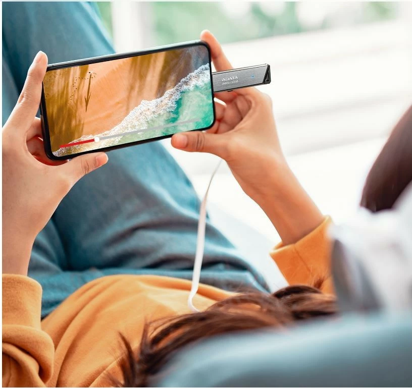 Pendrive Adata Elite UE800, 256GB, USB 3.2 Type-C, Argjendtë