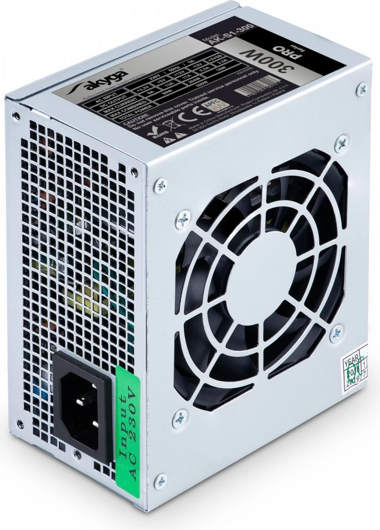 Kasë furnizuesi AKYGA AK-S1-300, 300W, SFX, Hiri