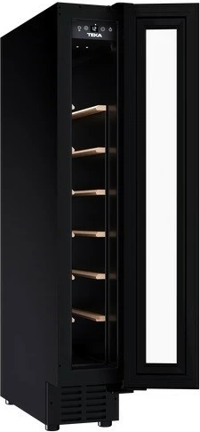 Ftohës vere i inkastrueshëm, TEKA, RVU 10008 GBK (113610003), 8 shishe, display dhe kontroll elektronik, LED, klasa G, i zi