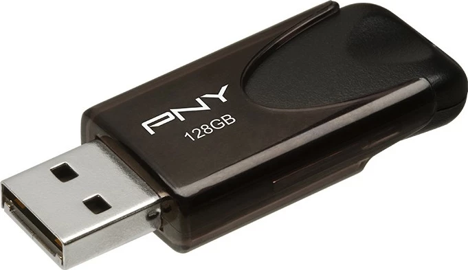 Pendrive PNY Attache 4, 128GB, USB 2.0, e zezë