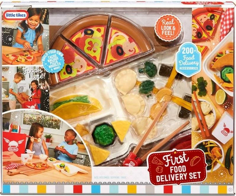 Set lodrash Little Tikes First Food Delivery, 200 aksesorë, shumëngjyrësh
