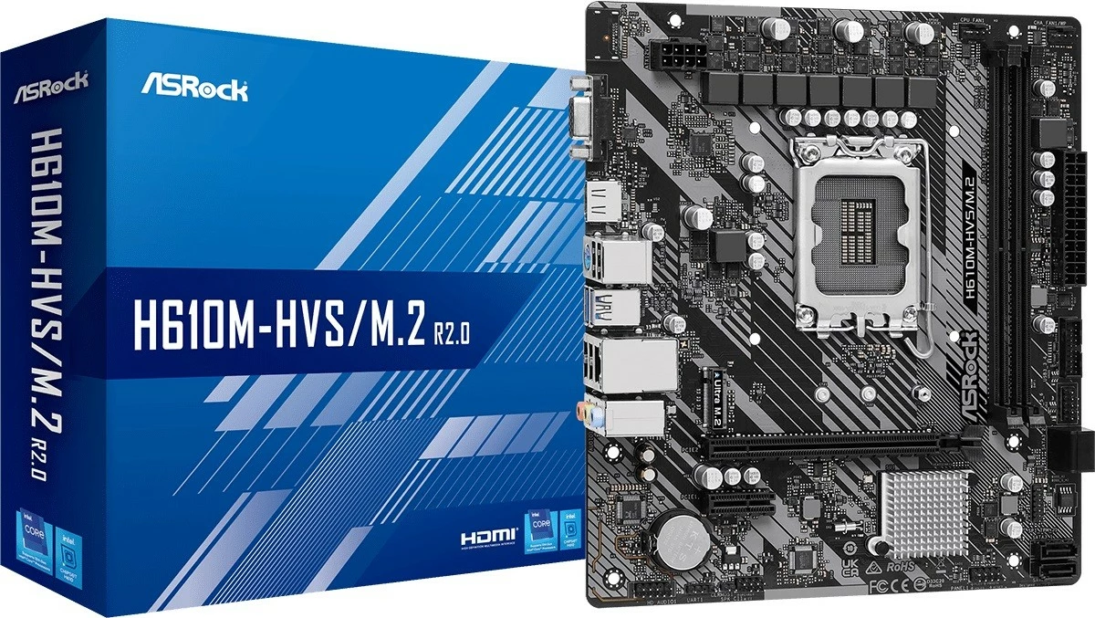 Pllakë amë ASRock H610M-HVS/M.2 R2.0, LGA1700, DDR4, mATX