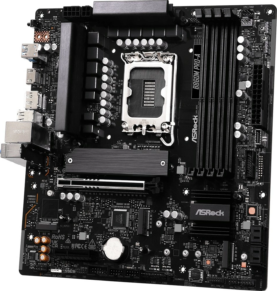 Pllakë amë ASRock B860M Pro-A, micro ATX, Intel, 4 slote RAM, e zezë
