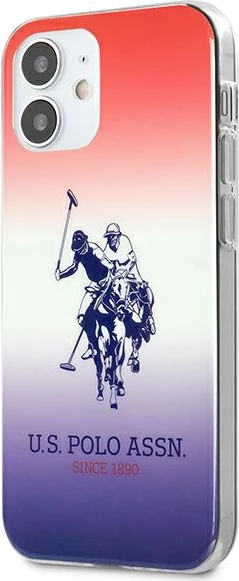 Mbështjellës U.S. Polo Assn. USHCP12SPCDGBR për iPhone 12 mini, Gradient, Kuq/Blu