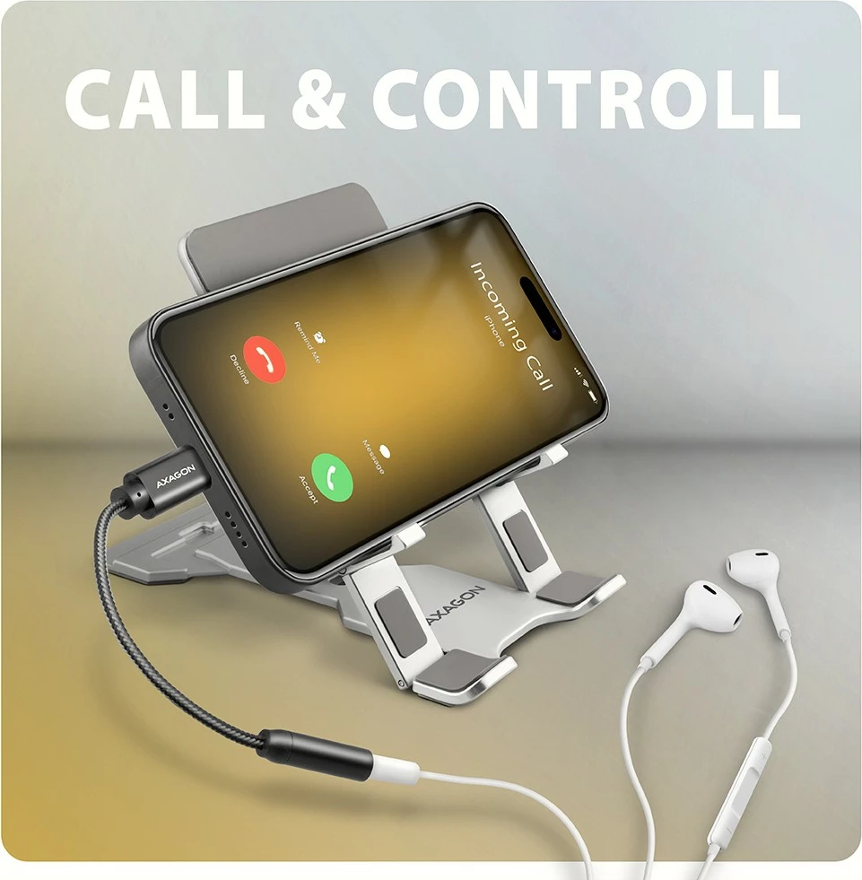 Kartë zanore e jashtme AXAGON ADA-HC, USB-C në 3.5mm, DAC 32-bit, 384kHz, E zezë