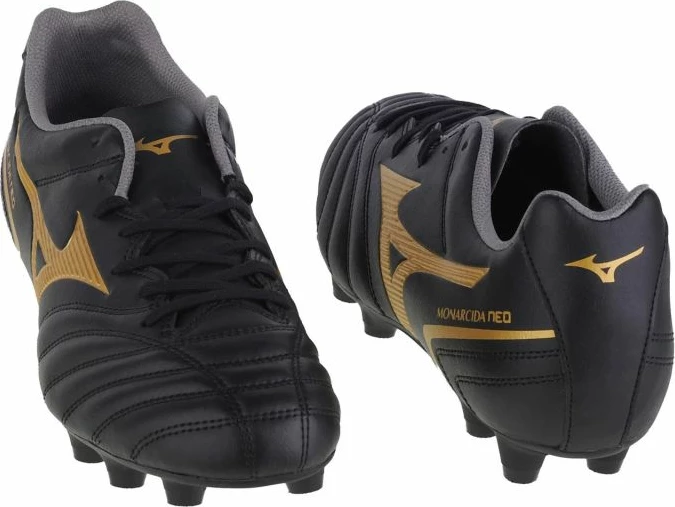 Atlete për meshkuj Mizuno Monarcida Neo II FG, të zezë me ari