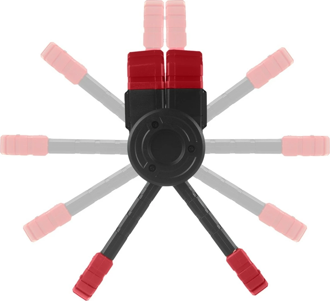 Llambë pune Maclean MCE439, LED COB, 300 lm, 3 mënyra ndriçimi, IP44, 6500K, e zezë/kuqe