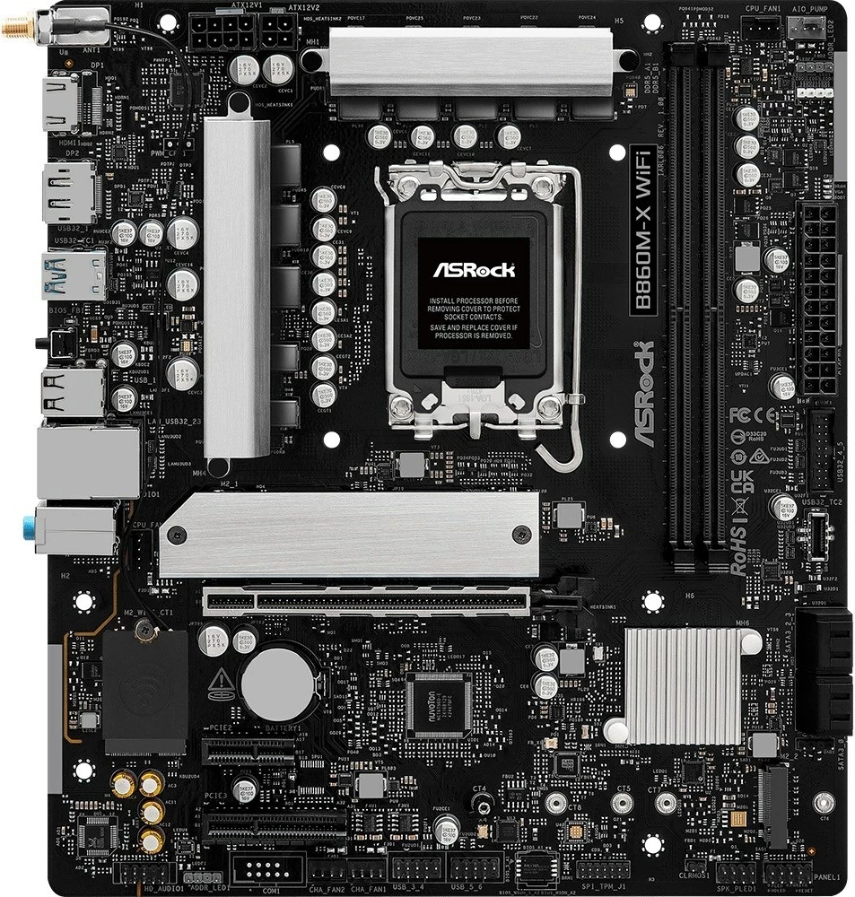 Pllakë amë ASRock B860M-X WiFi, micro ATX, Socket 1851, 128 GB, e zezë