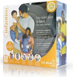 Mbajtëse bebe 5-në-1 me sedilje në ije, B-kids, 150300012, 0m+ 5.5–20.4 kg, gri