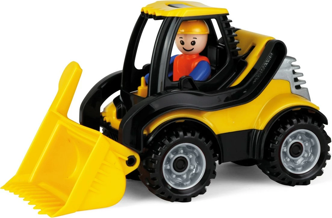 Ekskavator lodër Lena 21cm, plastik, verdhë/zi, në kuti