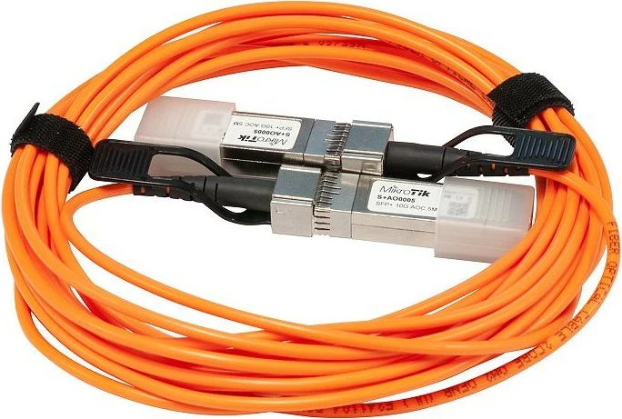 Kabllo MikroTik S+AO0005, 5 m, SFP+, SFP+, portokalli