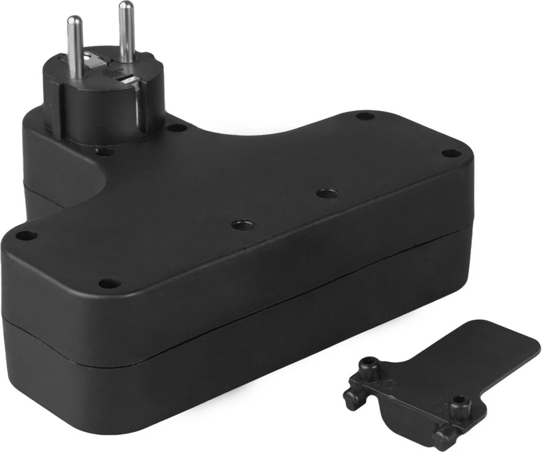 Prizë Maclean MCE224E me ndërprerës, 4 dalje, e zezë