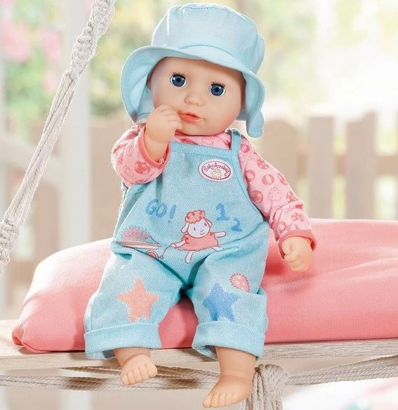 Veshje lodër për kukull Baby Annabell, Zapf, 36 cm, set me 2 komplete, rozë/kaltër